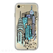 【iPhoneSE(第3/2世代)/8/7/6s/6 ケース】Hybrid Tough Naked Case Designers CITY Prints (NEW YORK/CITY VIEW)