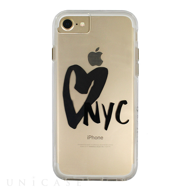 【iPhoneSE(第3/2世代)/8/7/6s/6 ケース】Hybrid Tough Naked Case Designers CITY Prints (NEW YORK/I HEART NYC)