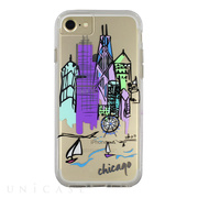 【iPhoneSE(第3/2世代)/8/7/6s/6 ケース】Hybrid Tough Naked Case Designers CITY Prints (CHICAGO/SKYLINE)