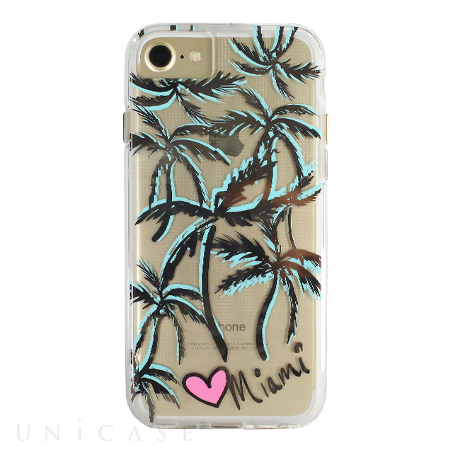 【iPhoneSE(第3/2世代)/8/7/6s/6 ケース】Hybrid Tough Naked Case Designers CITY Prints (MIAMI/PALM)