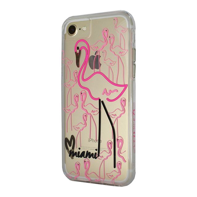 【iPhoneSE(第3/2世代)/8/7/6s/6 ケース】Hybrid Tough Naked Case Designers CITY Prints (MIAMI/FLAMINGO)goods_nameサブ画像