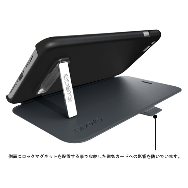 【iPhoneSE(第3/2世代)/8/7 ケース】KICK FOLIO (Sesami Black)サブ画像