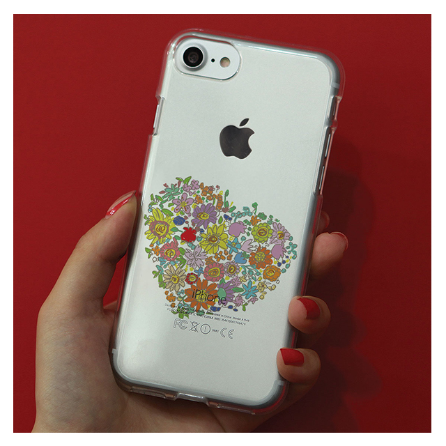 【iPhone8/7 ケース】CLEAR CASE (flower heart)goods_nameサブ画像