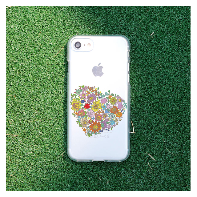 【iPhone8/7 ケース】CLEAR CASE (flower heart)goods_nameサブ画像