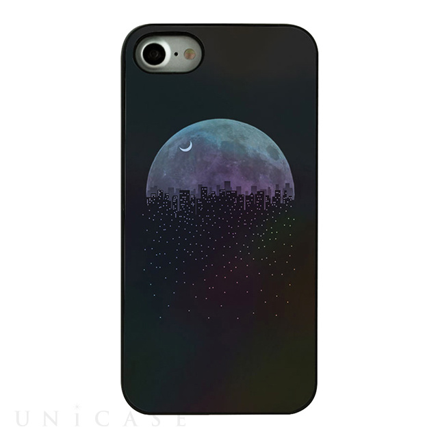 【iPhoneSE(第3/2世代)/8/7 ケース】Twinkle Case Earth＆Moon (Raining City)