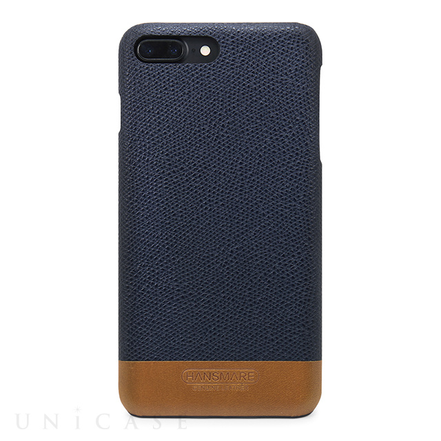 【iPhone8 Plus/7 Plus ケース】LEATHER SKIN CASE II (ネイビー)