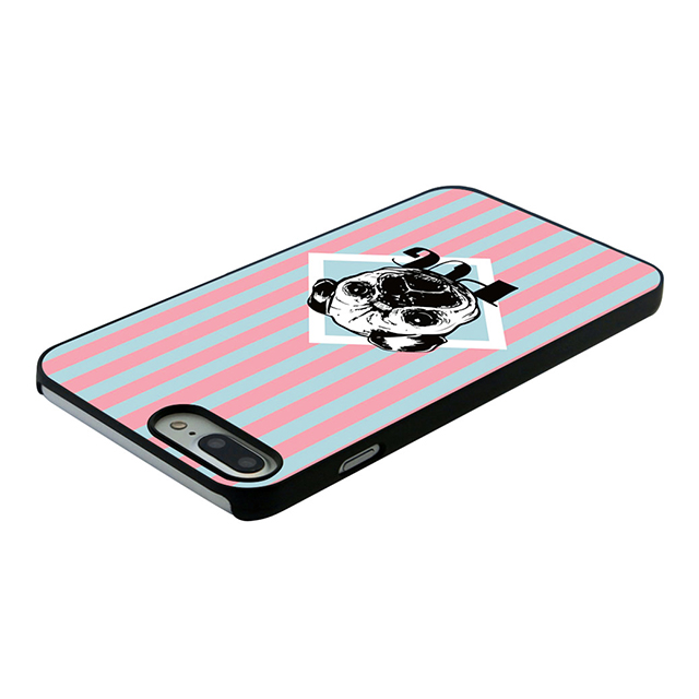 【iPhone8 Plus/7 Plus ケース】ブラックケース (ストライプパグ)goods_nameサブ画像