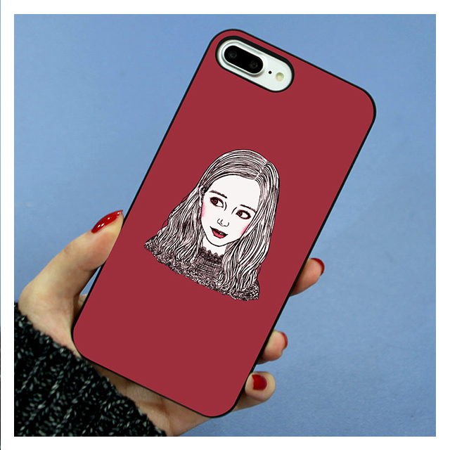 【iPhone8 Plus/7 Plus ケース】ブラックケース (少女の肖像画 2)goods_nameサブ画像