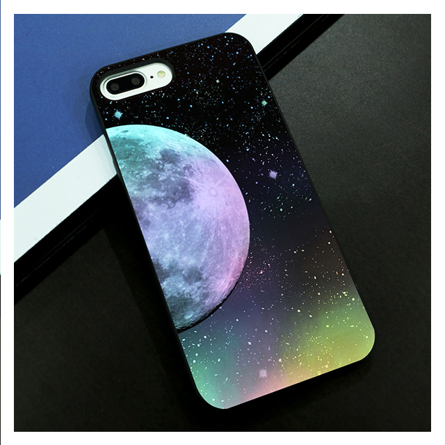 【iPhone8 Plus/7 Plus ケース】Twinkle Case Earth＆Moon (Moon Left)サブ画像