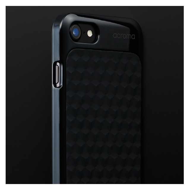 【iPhoneSE(第2世代)/8/7 ケース】Texture case for iPhone7(Hexagon Black)サブ画像