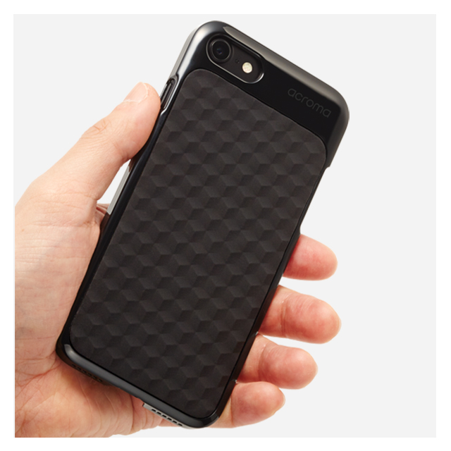 【iPhoneSE(第2世代)/8/7 ケース】Texture case for iPhone7(Hexagon Black)goods_nameサブ画像