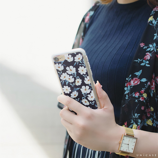 【iPhoneSE(第3/2世代)/8/7 ケース】Flower Series for iPhone7(Navy)サブ画像