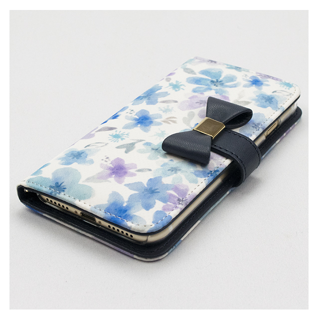 【iPhoneSE(第3/2世代)/8/7/6s/6 ケース】Flower Series wallet case for iPhone7/6s/6(Watery Blue）goods_nameサブ画像