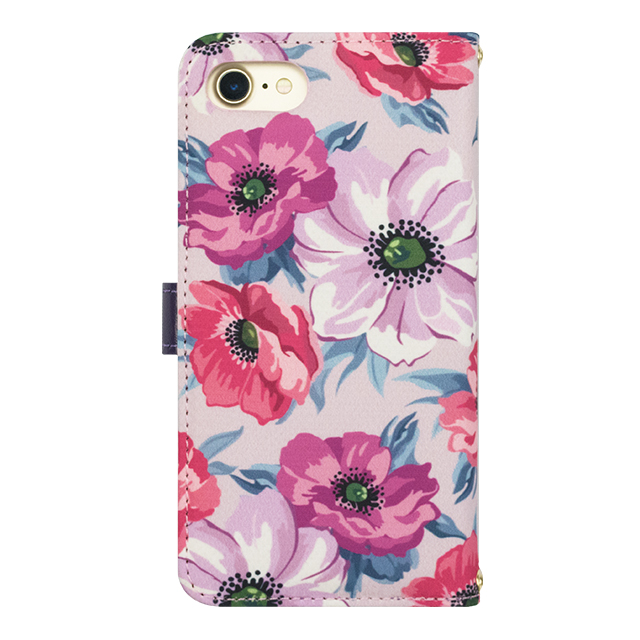 【iPhoneSE(第3/2世代)/8/7/6s/6 ケース】Flower Series wallet case for iPhone7/6s/6(Purple Anemone）goods_nameサブ画像