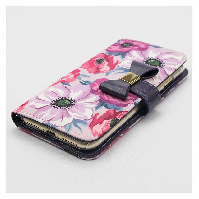 【iPhoneSE(第3/2世代)/8/7/6s/6 ケース】Flower Series wallet case for iPhone7/6s/6(Purple Anemone）goods_nameサブ画像