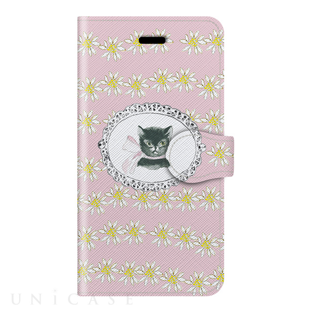 【iPhone8/7 ケース】KATE SAKAI 手帳型ケース (Flower border cat)