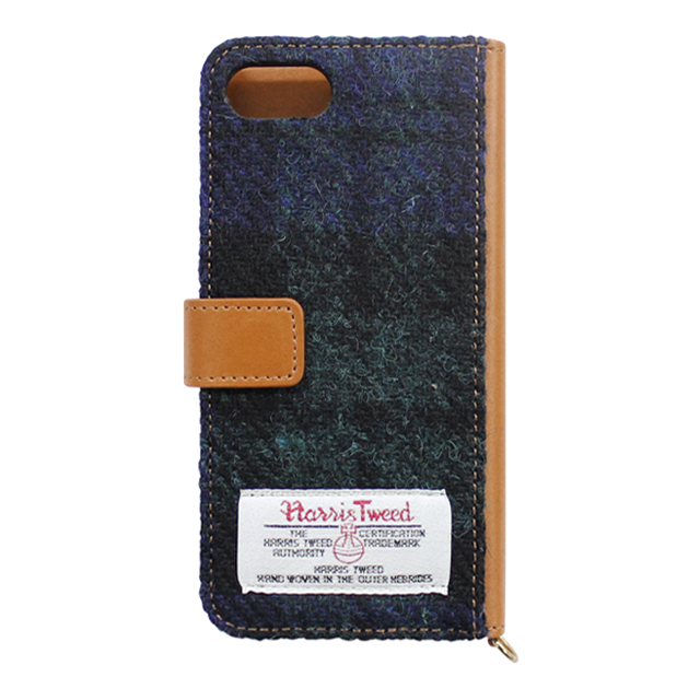 【iPhone8/7 ケース】Diary Cover  Harris Tweed  Ribbon (ブルー)サブ画像