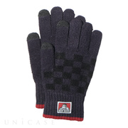 CHECK KNIT GLOVE (ネイビー)