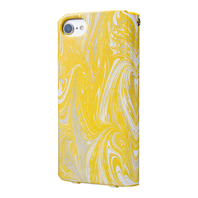 【iPhone8/7 ケース】Flap Leather Case ”Mab” (Yellow)サブ画像