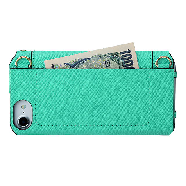 【iPhone8/7 ケース】Bag Type Leather Case ”Sac” (Turquoise)サブ画像