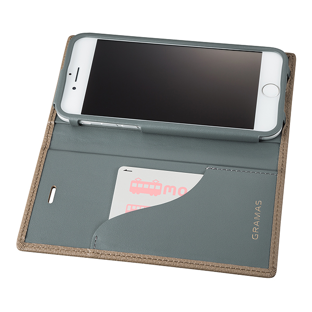 【iPhone8/7 ケース】Shrunken-calf Leather Case (Taupe)サブ画像