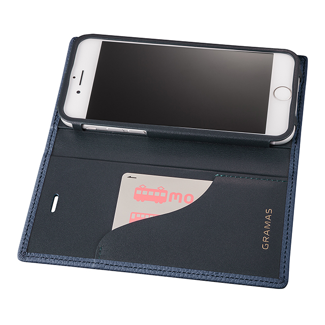 【iPhone8/7 ケース】Shrunken-calf Leather Case (Navy)goods_nameサブ画像