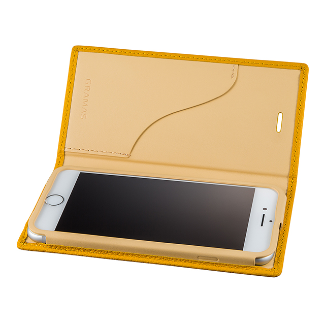 【iPhone8/7 ケース】Shrunken-calf Leather Case (Yellow)goods_nameサブ画像