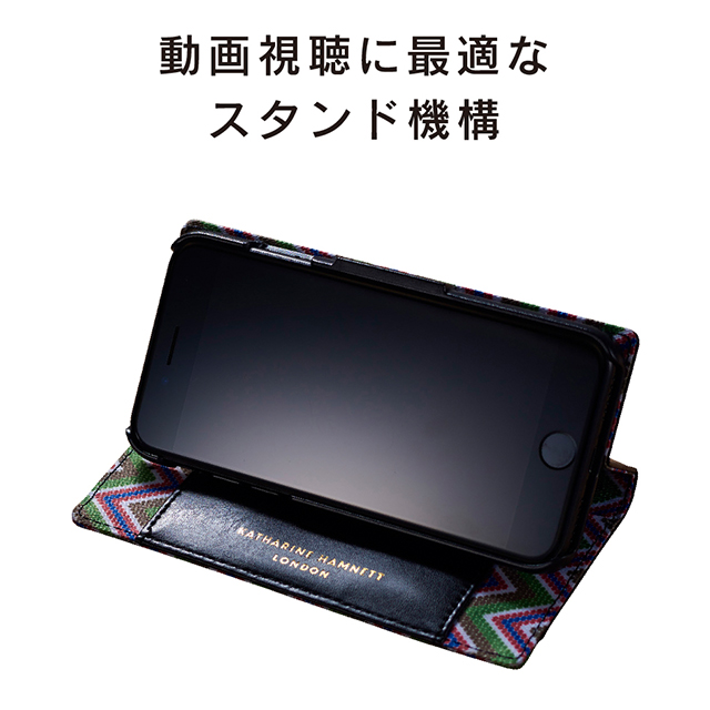 【iPhoneSE(第3/2世代)/8/7/6s/6 ケース】KATHARINE HAMNETT LONDON フリップケース (ブルー)goods_nameサブ画像