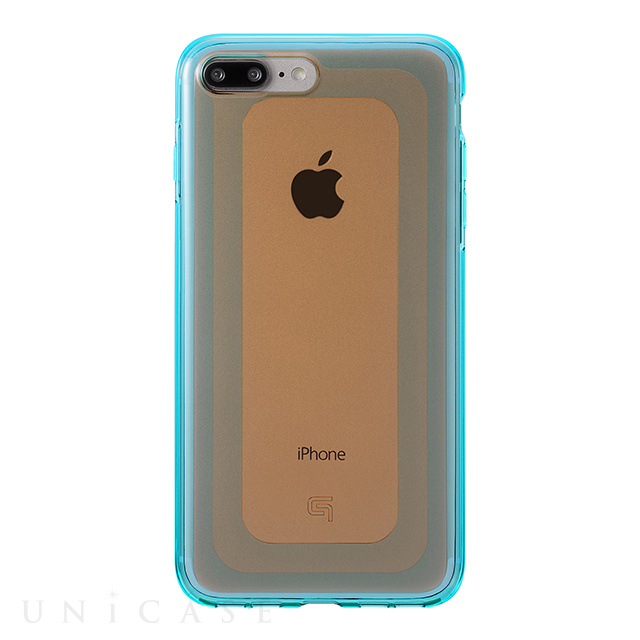 【iPhone8 Plus/7 Plus ケース】”GEMS” Hybrid Case (Garnet Orange×Blue)