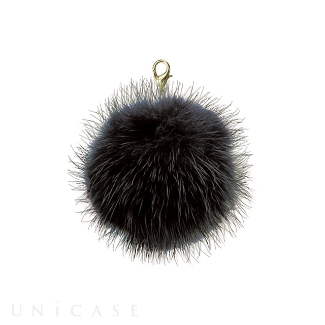 Bloem Fur pompom charm (Black)