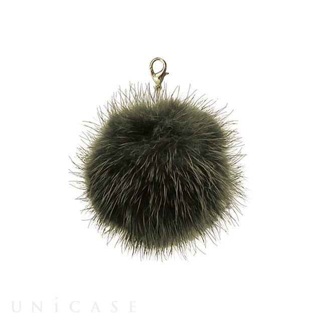 Bloem Fur pompom charm (Charcoal gray)