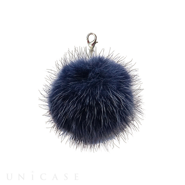 Bloem Fur pompom charm (Navy)