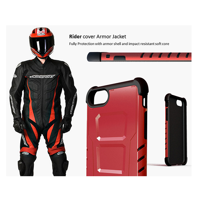 【iPhone8 Plus/7 Plus ケース】Armor Suit Rider Jacket (Red) + Newton Cover Combo (Anti-Gravity)サブ画像