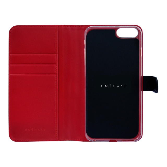 【iPhoneSE(第2世代)/8/7 ケース】COWSKIN Diary (Black×Red)サブ画像