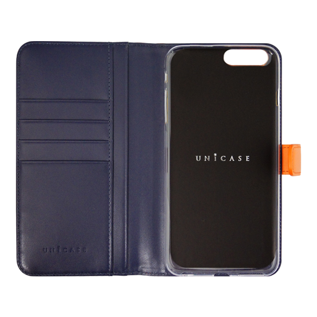 【iPhone8 Plus/7 Plus ケース】COWSKIN Diary (Orange×Navy)goods_nameサブ画像