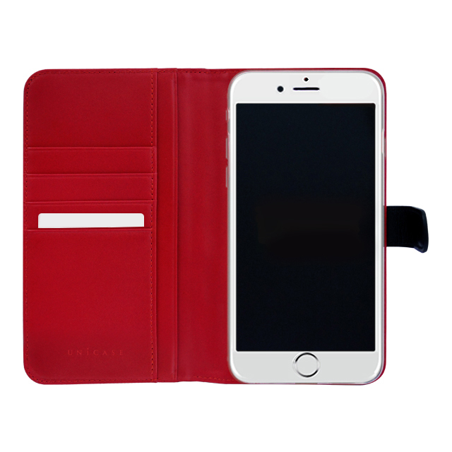 【iPhone8 Plus/7 Plus ケース】COWSKIN Diary (Black×Red)サブ画像