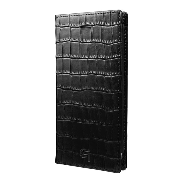 【iPhone8/7 ケース】Croco Patterned Full Leather Case (Black)サブ画像