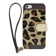 【iPhoneSE(第1世代)/5s/5 ケース】Real Leather Case (Leopard)