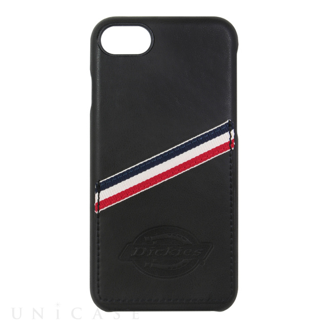 【iPhone8/7/6s/6 ケース】Dickies バックカバーケース PUレザー (ブラック)