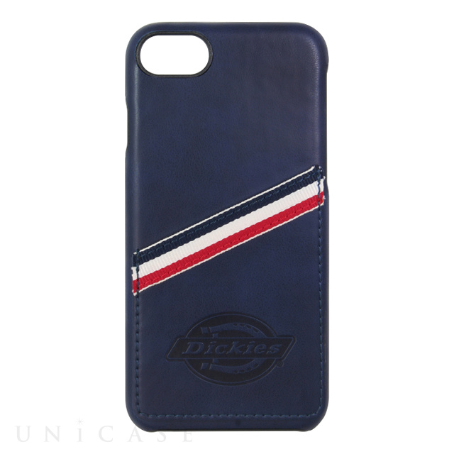 【iPhone8/7/6s/6 ケース】Dickies バックカバーケース PUレザー (ネイビー)