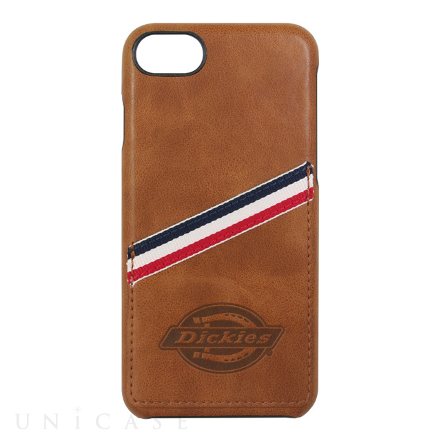 【iPhone8/7/6s/6 ケース】Dickies バックカバーケース PUレザー (ライトブラウン)