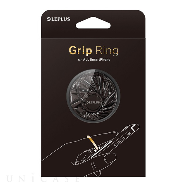 スマートフォンリング 「Grip Ring」 (Hub/ブラック)