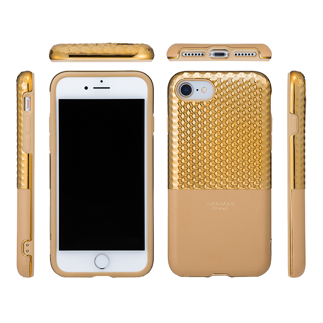 【iPhoneSE(第3/2世代)/8/7 ケース】”Hex” Hybrid Case (Gold)goods_nameサブ画像