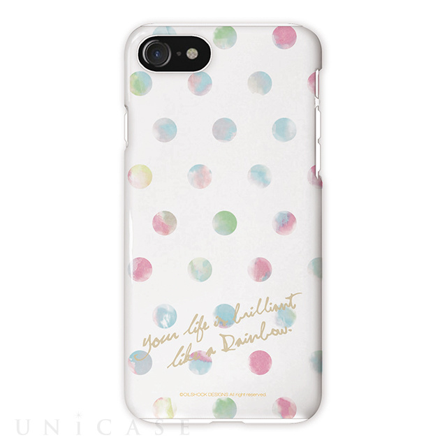 【iPhoneSE(第2世代)/8/7 ケース】タフケース OILSHOCK DESIGNS (Rainbow dots)