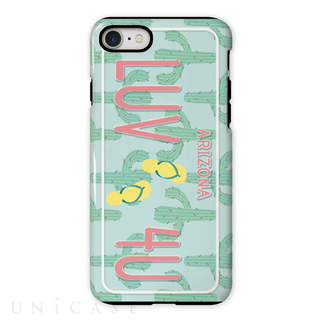 【iPhoneSE(第2世代)/8/7 ケース】タフケース Collaborn オリジナル (Numberplate_pastel_ARIZONA)