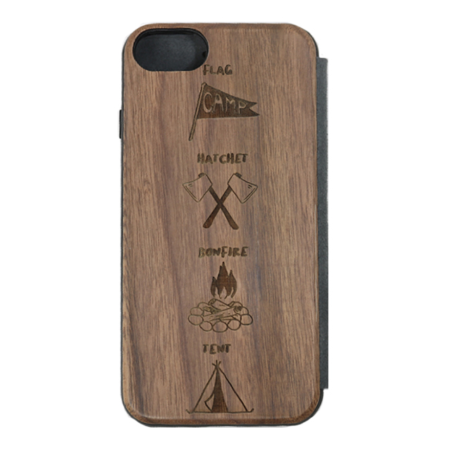 【iPhoneSE(第3/2世代)/8/7/6s/6 ケース】Walnut Flip Case (Camp)goods_nameサブ画像