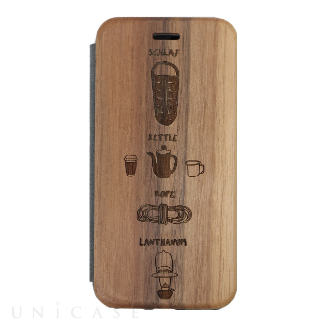 【iPhoneSE(第3/2世代)/8/7/6s/6 ケース】Walnut Flip Case (Camp)