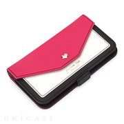 【iPhoneSE(第3/2世代)/8/7/6s/6 ケース】フリップカバー スクエア型ポケット for girls (ピンク)