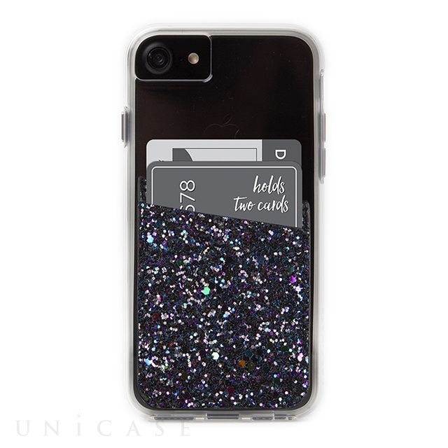 カードホルダーステッカー ID Pockets (Black Iridescent Glitter)