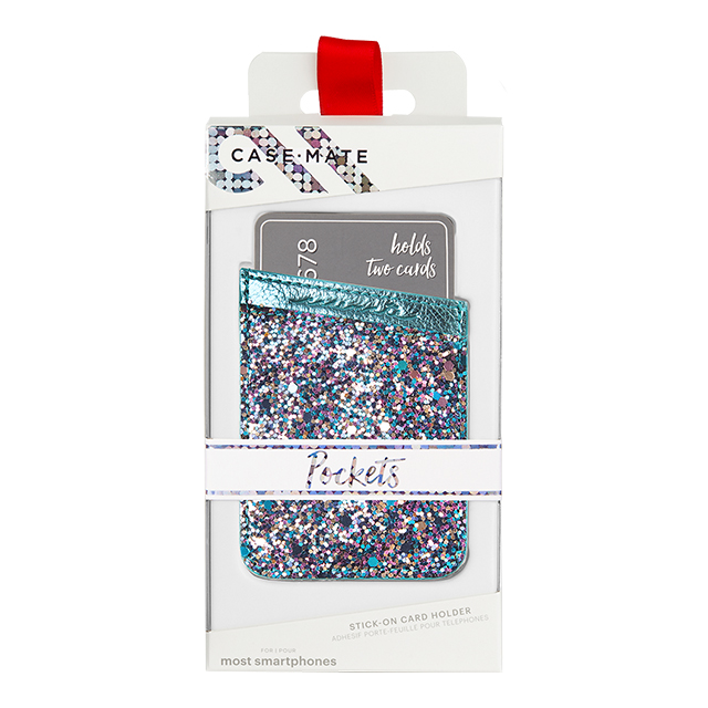 カードホルダーステッカー ID Pockets (Turquoise Glitter)サブ画像